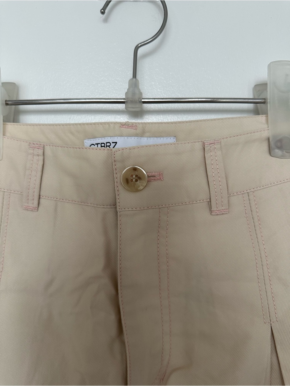 BNWOT Beige Pleated Mini Skirt with Built In Shorts - Picture 5 of 7